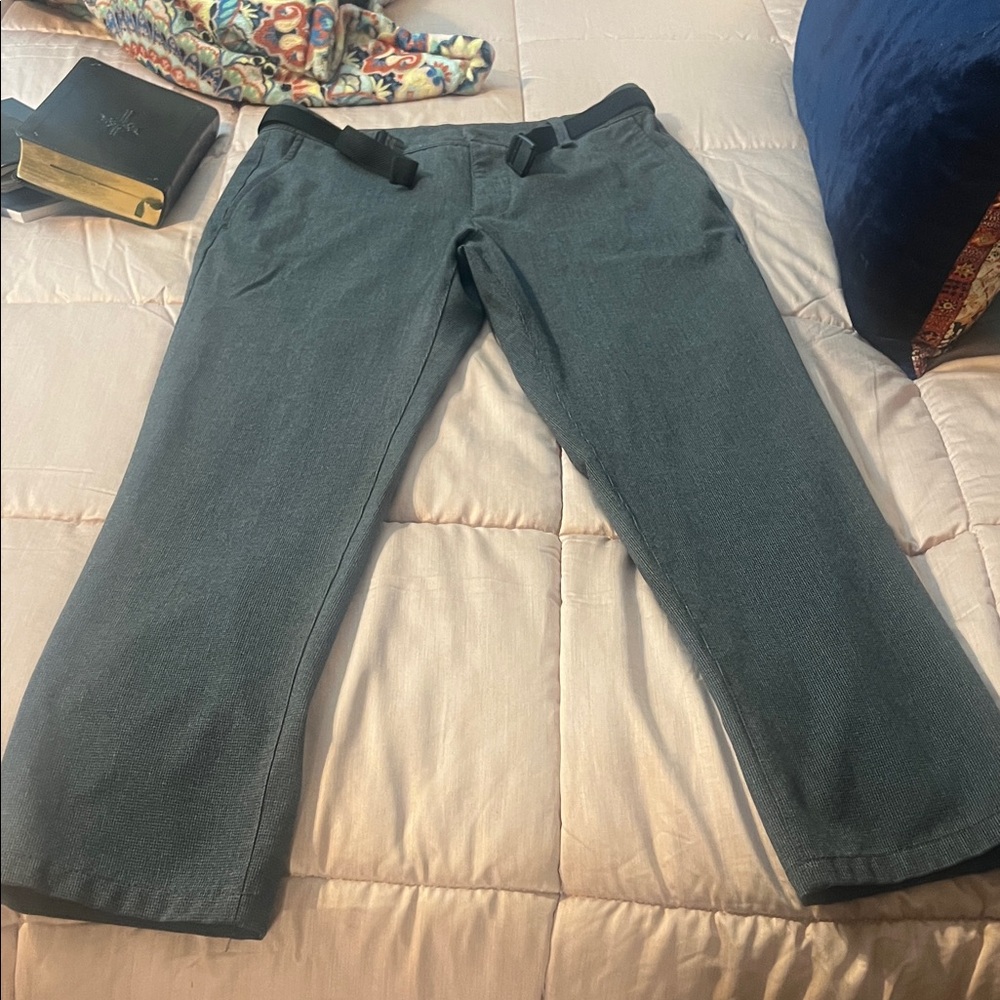 Zara Charcoal Textured Trousers worn only twice